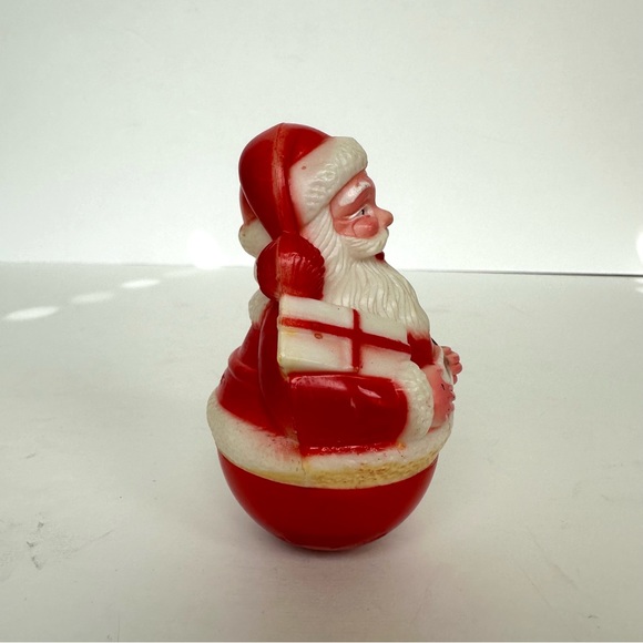 Vintage Plastic Santa Roly Poly Small Made in Hong Kong - Picture 4 of 8